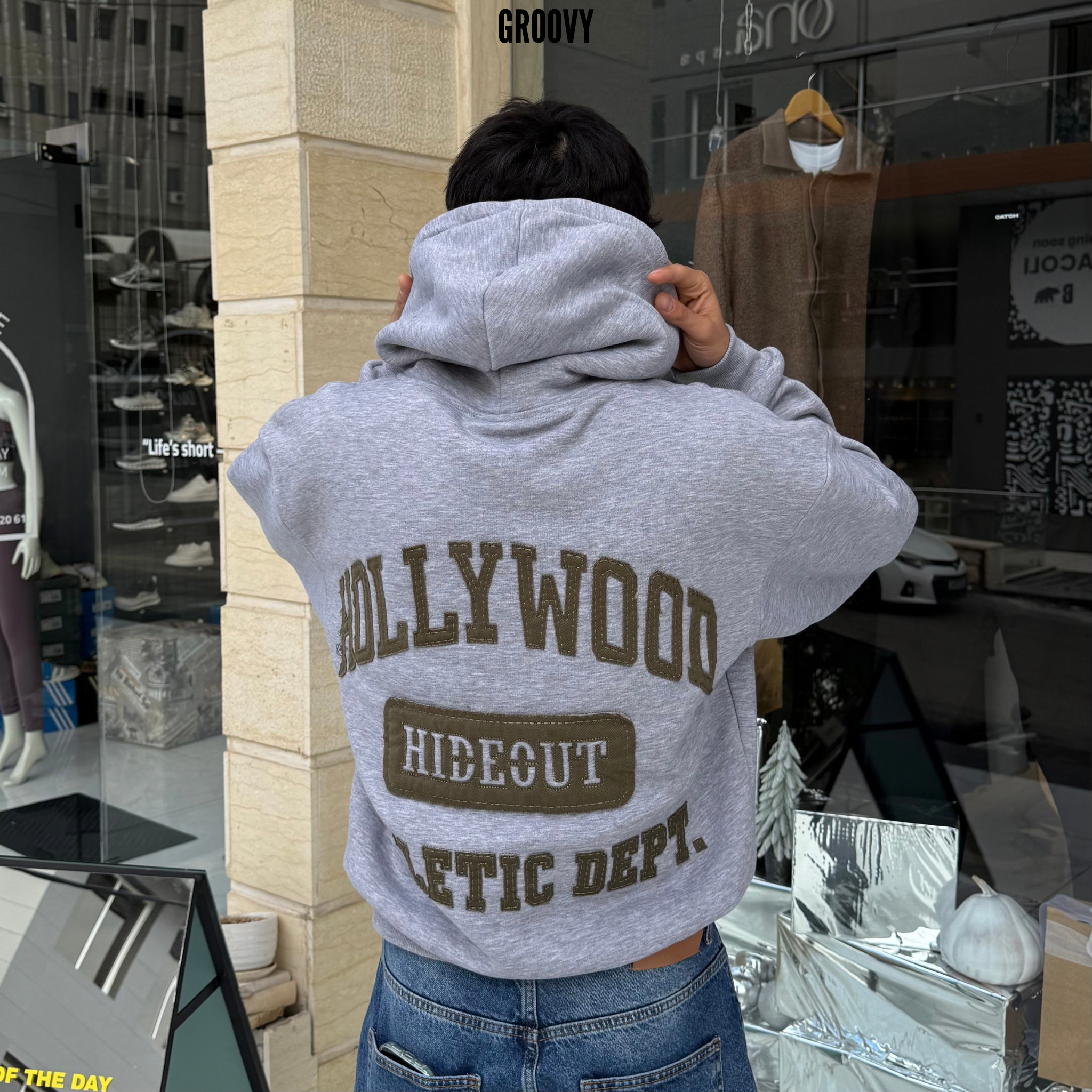Hollywood hideout athletic dept. hoodie Grey